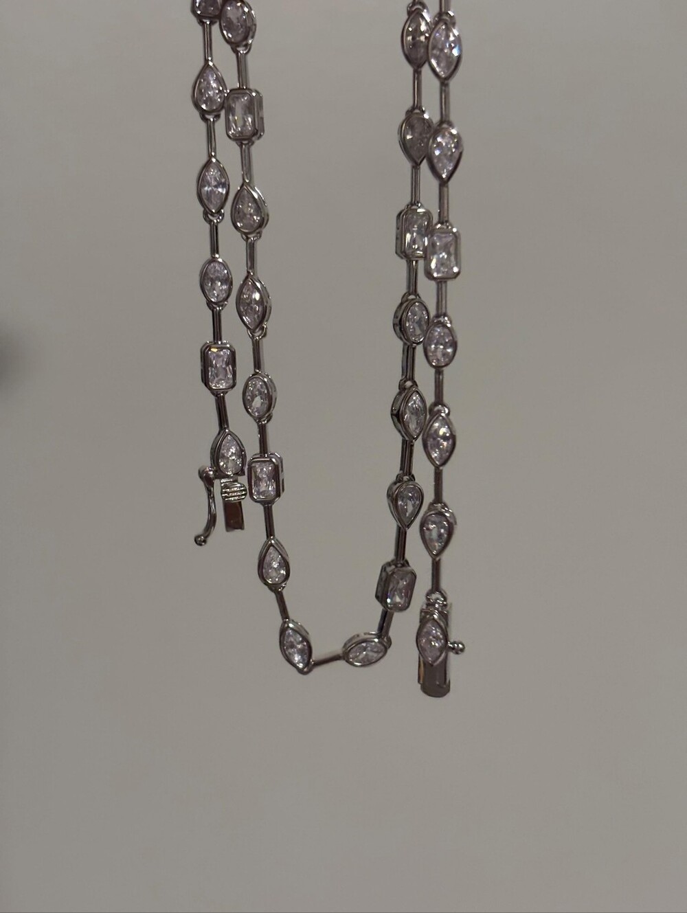 Etsy Multi Shape Cubic Zirconia Tennis Necklace